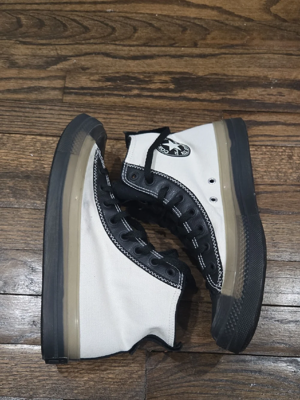 Chuck Taylor All Star CX Explore Hi Mens 9.5 Womens 11.5 Off White Black Fleece - Picture 8 of 10